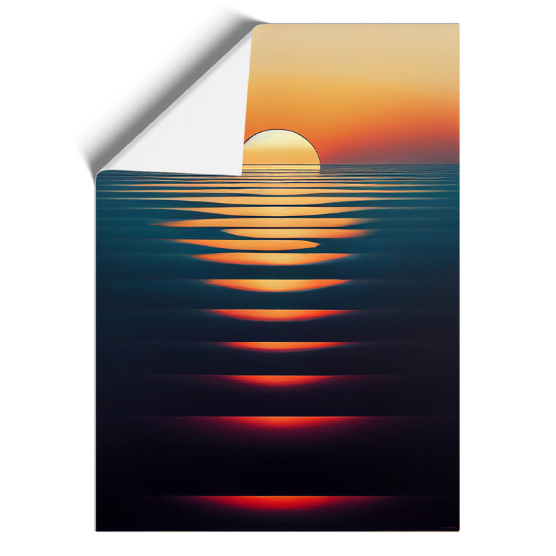 Reflective Sunset - Wall Art, 29.7cm H x 21cm W, Paper, No Matte