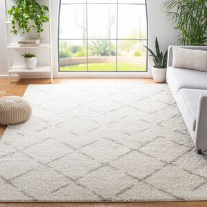 Angelka Geometric Ivory/Beige Area Rug