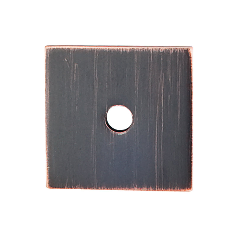 Square  Backplate, Tuscan Bronze, 1" H x 1" W x 0.06" D