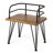 Rustic Industrial Chair - 2 Pieces, Wood Seat, Iron Frame, Finish, For Backyard Patio Decor 2 Seats, Frames, Stylish