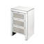Table de chevet 3 tiroirs en argent