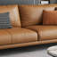 Causeuse coussin orange en cuir véritable-1569561240