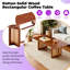 Rattan Solid Wood Rectangular Coffee Table