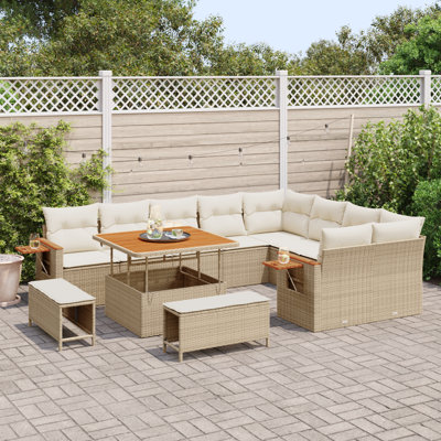 124cm Wide Patio Sofa with Cushions