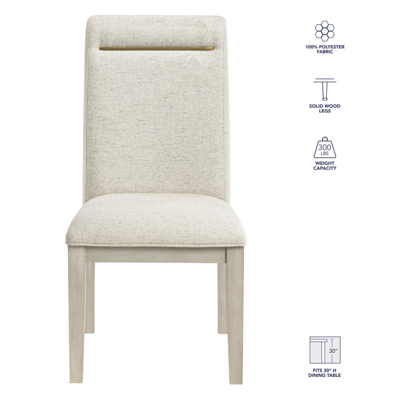 Jaquelyn Extendable Trestle Dining Set, 9 Pieces: Table, 8 Chairs, Washed Linen/Eggshell