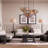 Sofa Bastion Seashell Off-White Charcoal Veneer