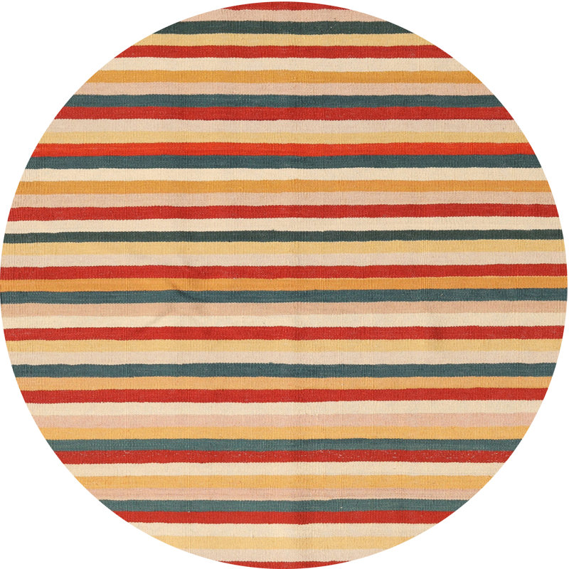 Tapis beige/brun/gris contemporain, Rond 4 pi