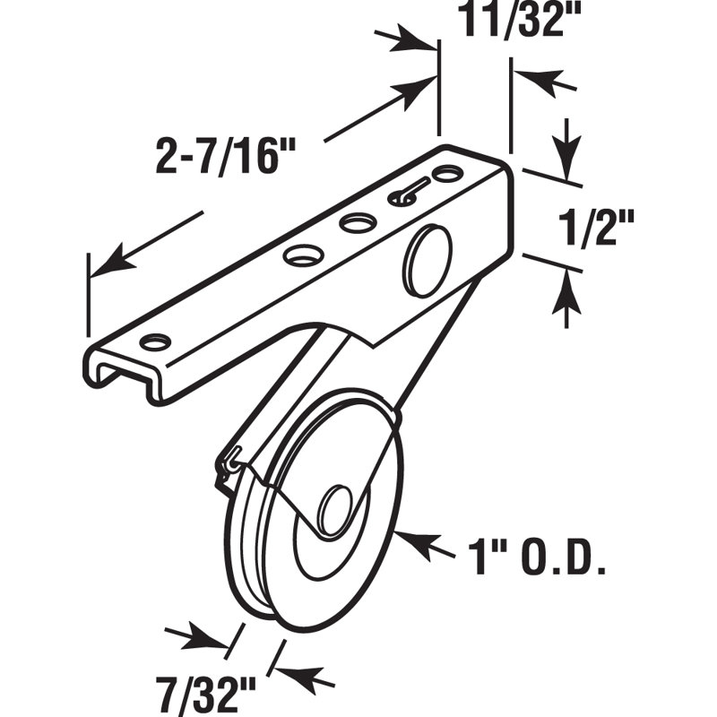 Rouleau de porte moustiquaire en acier inoxydable 1 po Prime-Line, Bay Mills