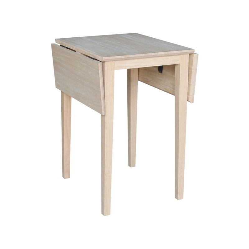 Maner Extendable Drop Leaf Solid Wood Dining Table, Unfinished