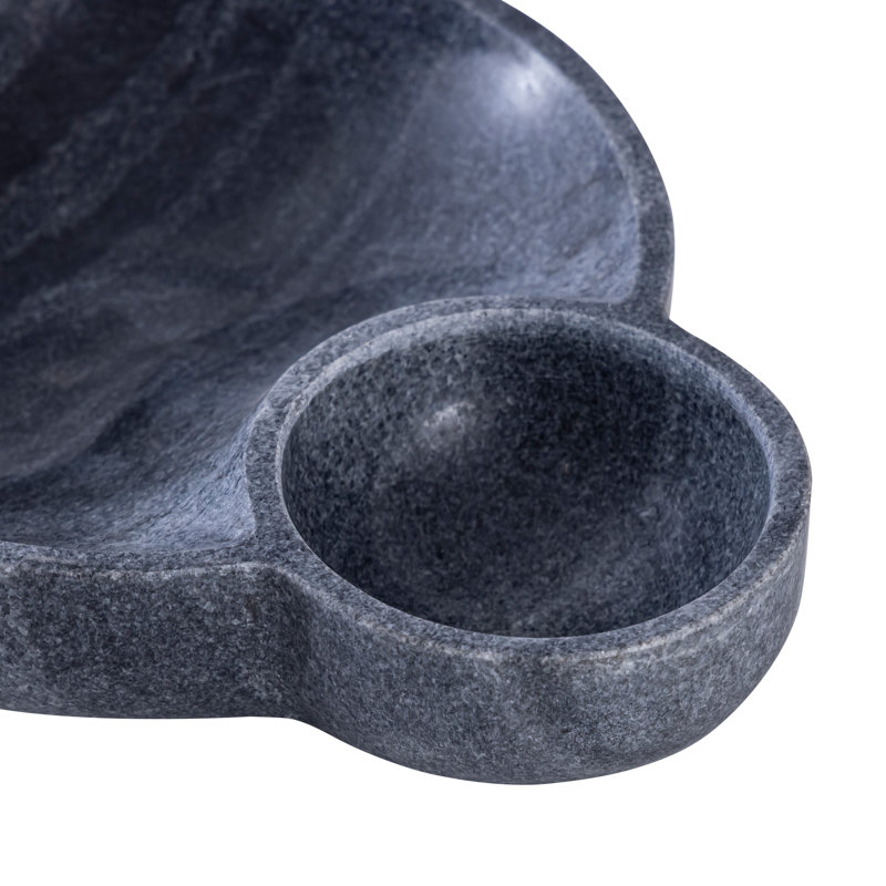 Plateau en marbre Dip Bowl, Noir
