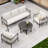 Birch Lane 5-Person Outdoor Conversation Set With Cushions, Modern Seating Group