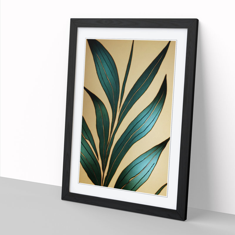 Waneta Fern Leaf Sgraffito - Wall Art, 46cm H x 34cm W x 2cm D, Oak