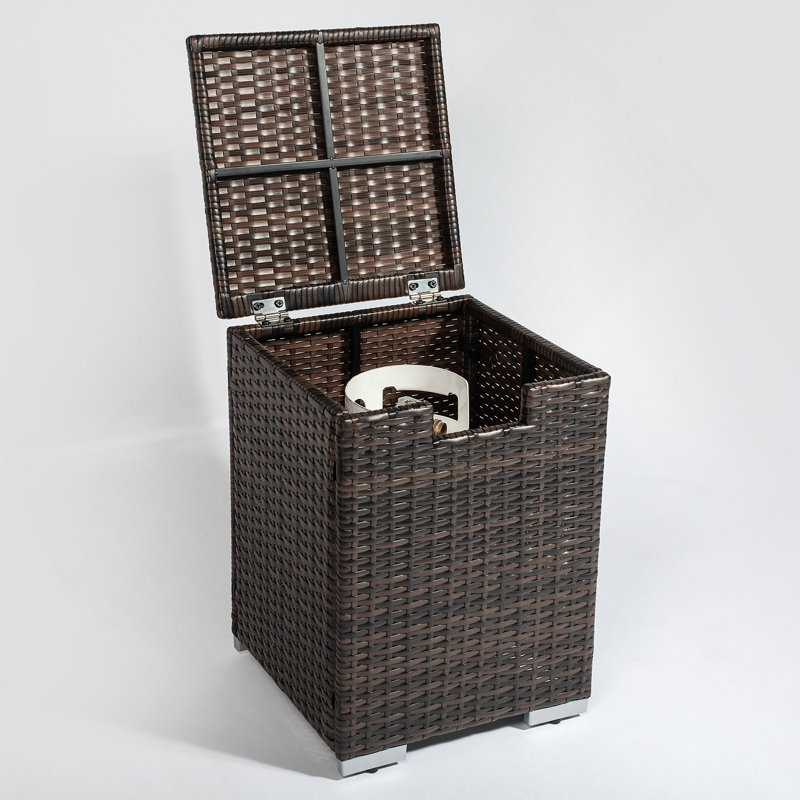 Modern Rattan Propane Tank