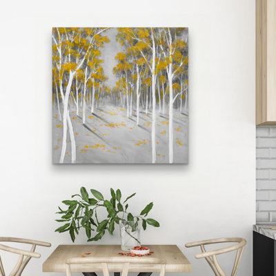 birch forest - 32"x32" art on canvas
