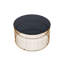 Table basse de 30 po, table ronde moderne en métal et plateau en verre trempé teinté Modern Modern-938740168
