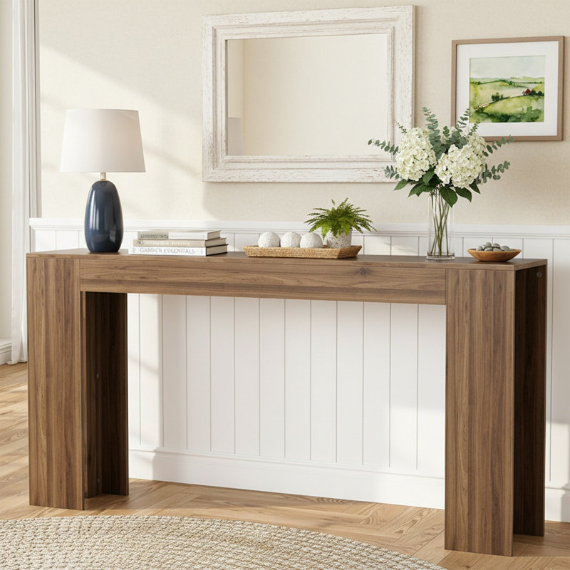 Console 63 po extra longue pour entrée, Noyer