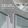 Pasadena 32.17'' W 72.01'' H Frameless Square Reversible Shower Enclosure