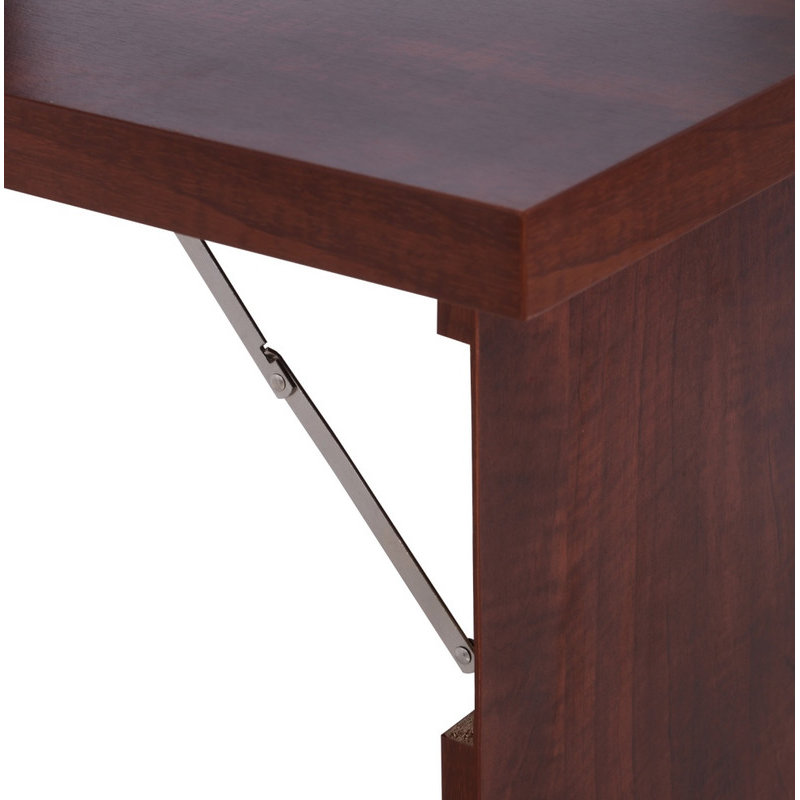 Bureau mural, bureau convertible escamotable, acajou