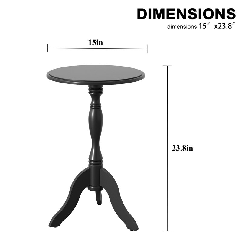 Davenia End Table, Black