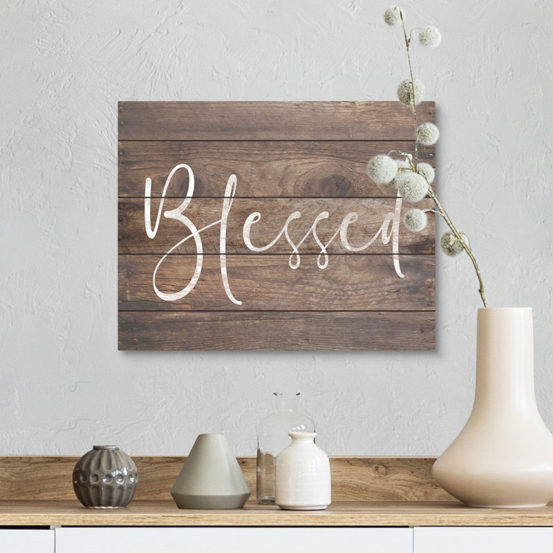 Citations de famille-bois béni-impression sur toile, Toile tendue, H 11 po x l 14 po x P 1,25 po