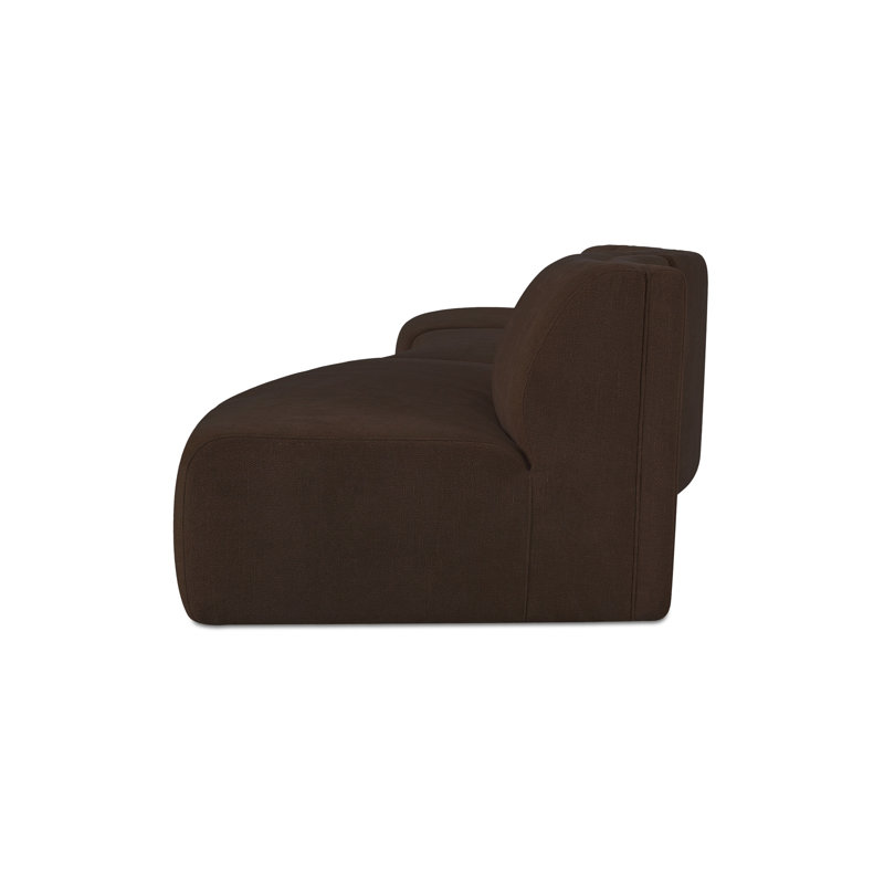 Naomi Modular Sectional, Brown Polyester