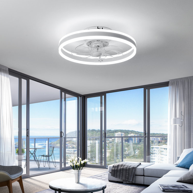 20'' Modern LED Ceiling Fan with Light and Remote Control
