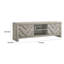 Meuble télé Velz, 2 portes à chevrons, tablettes ouvertes, beige-115291568