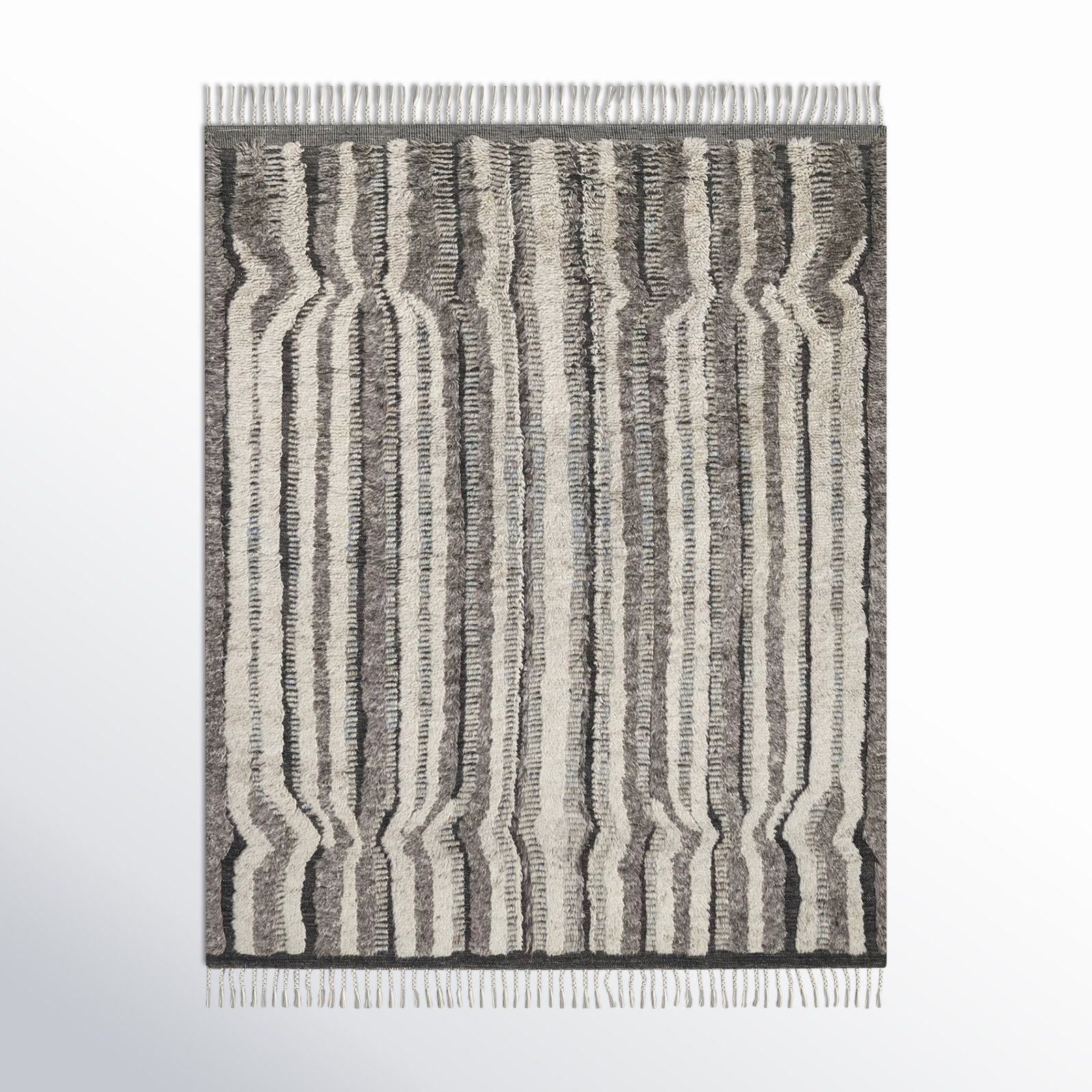 Benjamin Stone Charcoal Hand-Knotted Rug, Rectangle 8'6" x 11'6"