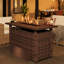 Table de foyer d'extérieur au propane 44 po, foyer d'extérieur au gaz 2 en 1 avec couvercle, 50 000 BTU, certifié CSA, rotin et grain de bois-795235832