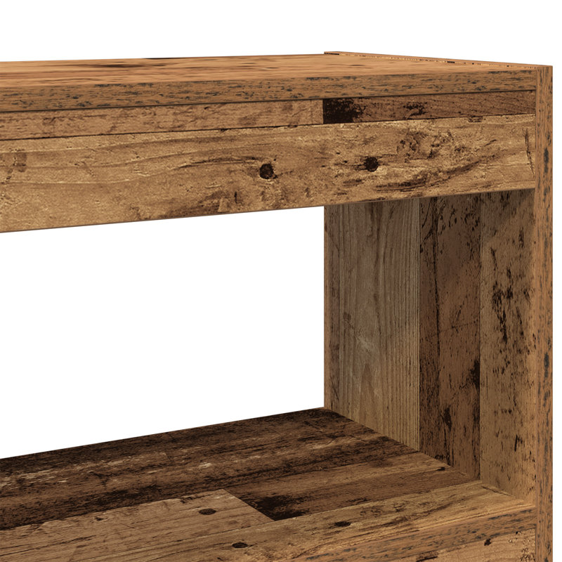 Book Cabinet Bookcase, Old Wood, (2 Shelves) 71.5cmH x 100cmW x 30cmD
