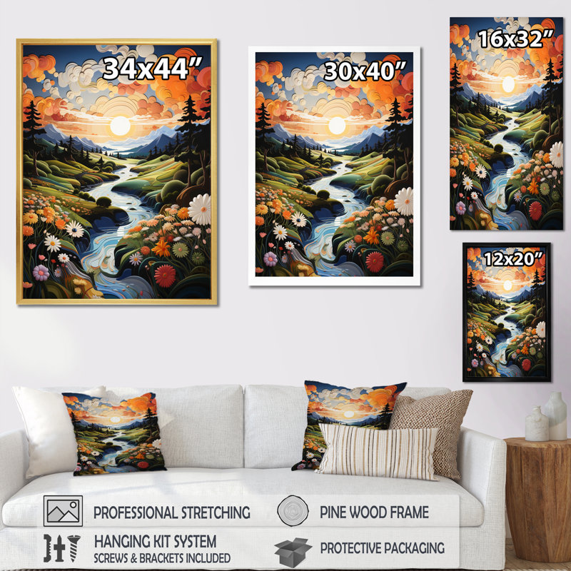 Fairway A Whimsical II sur impression sur toile, Toile tendue, H 32 po x l 24 po x P 1 po
