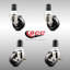Ensemble de roulettes extensibles en caoutchouc dur avec 2 freins verrouillables-92141748