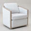 Fauteuil demi-tonneau pivotant de 30 po Holl-629787785