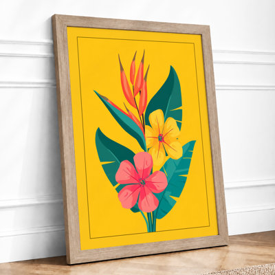 Tropical Bouquet Botanical - Framed Print