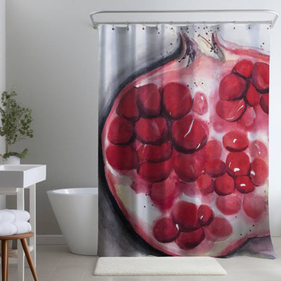Shower Curtain GA102 – Polyester Shower Curtain, Dye Sublimation Print, 71" W × 74" L