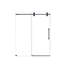 Porte de douche coulissante simple sans cadre de 44 à 48 po x H 76 po - Verre trempé transparent de 5/16 po (8 mm), conception à dérivation