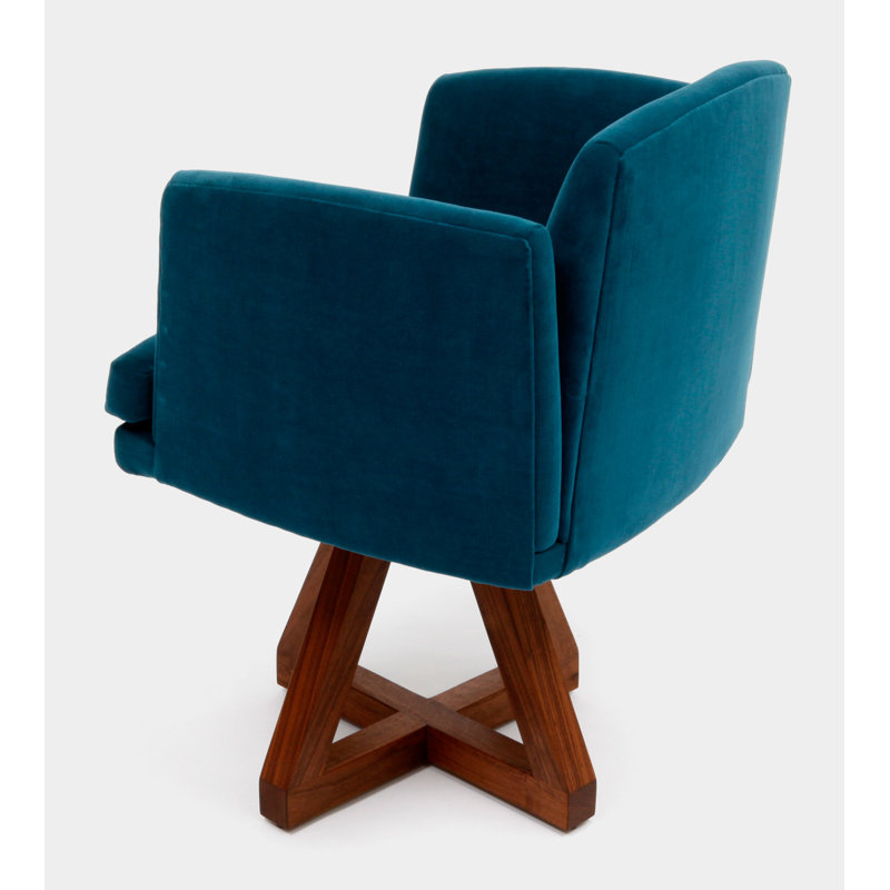 Allison Upholstered Arm Chair, Peacock