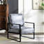 Chaise d'appoint Mid-Century moderne, structure carrée en métal durable, revêtement moelleux-860448619