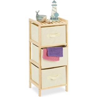Natural Bamboo 3-Drawer Slim Storage Unit