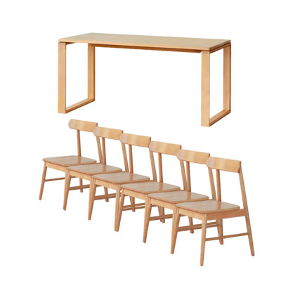 Longue table de travail longue table en bois massif
