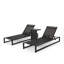 Ensemble de chaises longues avec table Anxo