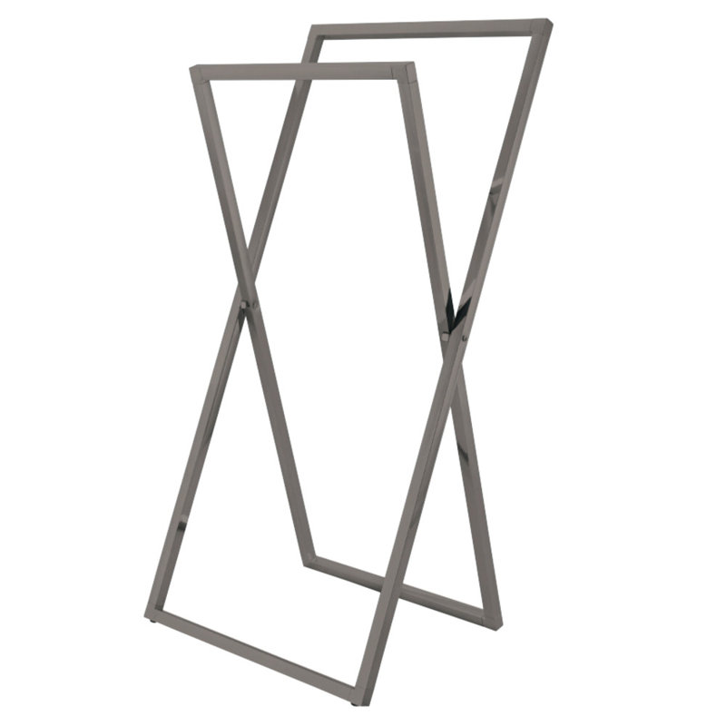 Kingston Brass Edenscape Freestanding X-Style Towel Rack, Brushed Nickel