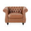 Chaise de salon en tissu d'ameublement Pu
