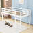 Twin Wood Low Loft Bed With Ladder-400432561