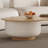 Simple oval solid wood tea table living room