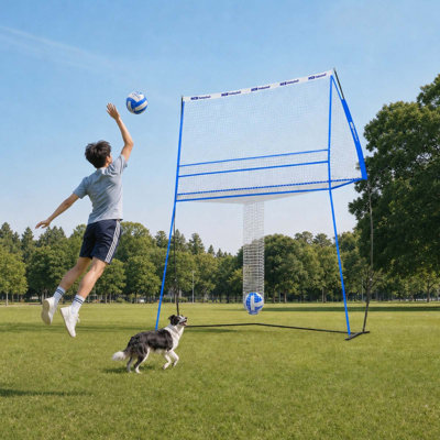 Volleyball Training Equipment – 11×8 FT Adjustable Volleyball Practice Net with Ball & Carry Bag