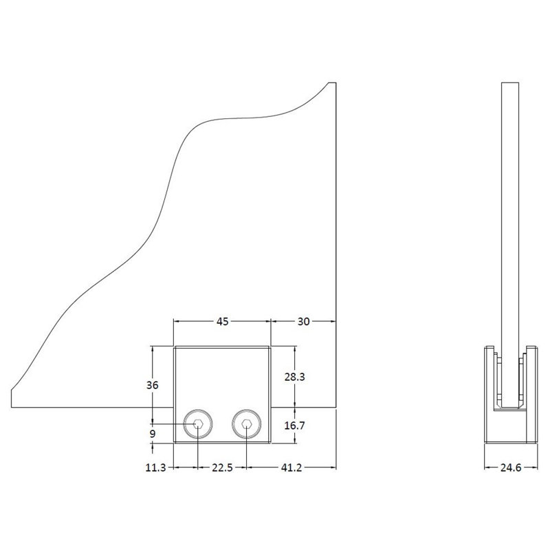 Wetroom Screen Support Foot