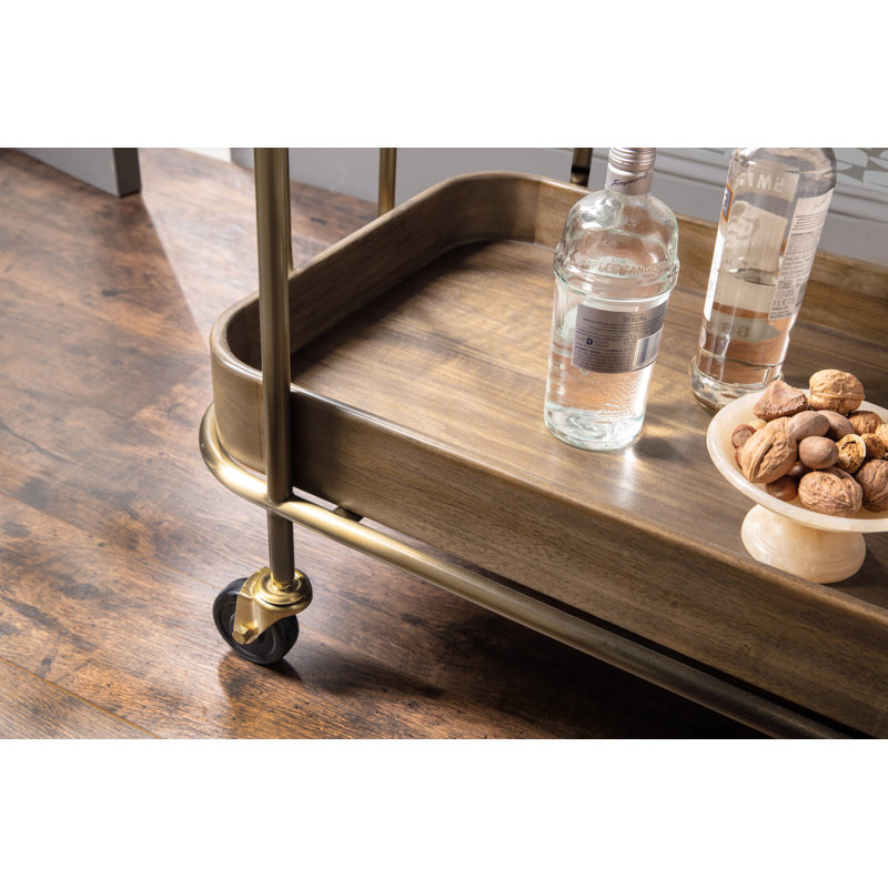 Commerce and Market Walnut Wine and Bar Cart