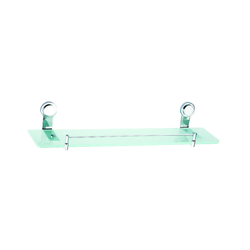 Button Series Metal Bracket Shelf, Chrome