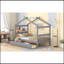 Lit en bois avec tiroirs-475882690